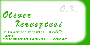 oliver keresztesi business card